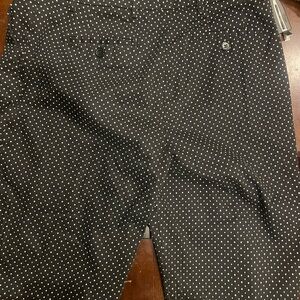 New York & Company Black Polka Dot Shorts